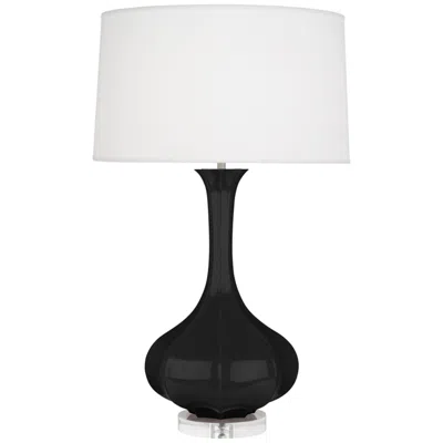 Robert Abbey Pike 32 3/4" Modern Obsidian Black Ceramic Table Lamp