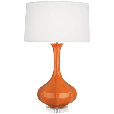 Robert Abbey Pike 32" Modern Pumpkin Orange Ceramic Table Lamp
