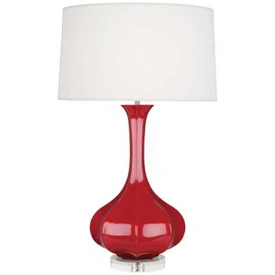 Robert Abbey Pike 32" Modern Ruby Red Ceramic Table Lamp