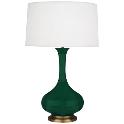 Robert Abbey , Pike, Jungle Glazed Ceramic, Table Lamp