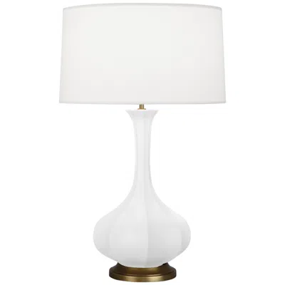 Robert Abbey , Pike, Matte Daisy Glazed Ceramic, Table Lamp