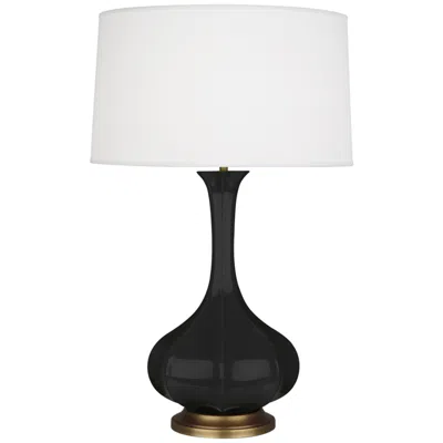 Robert Abbey Pike Obsidian Glazed Ceramic Table Lamp