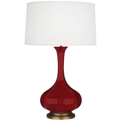 Robert Abbey , Pike, Sangria Glazed Ceramic, Table Lamp