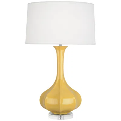 Robert Abbey Pike Sunset Yellow Glazed Ceramic Table Lamp