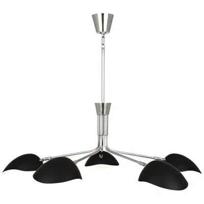 Robert Abbey Racer 50"w Polished Nickel 5-light Chandelier
