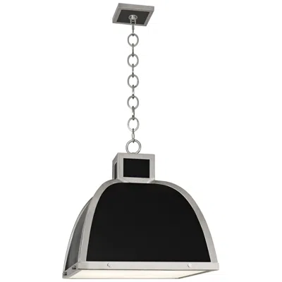 Robert Abbey Ranger 17 1/2"w Black And Nickel Pendant Light