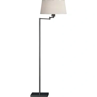 Robert Abbey Real Simple 55.5" Swing Arm Floor Lamp In Gunmetal Powder Coat