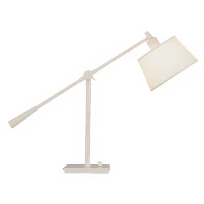 Robert Abbey Real Simple Adjustable Height White Finish Boom Arm Lamp