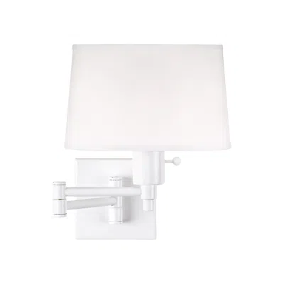 Robert Abbey Real Simple Collection Matte White Plug-in Swing Arm Wall Lamp