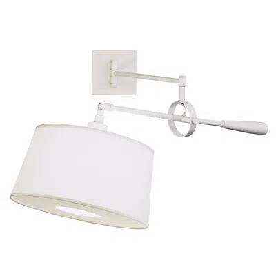 Robert Abbey Real Simple Stardust White Boom Plug-in Swing Arm Wall Light