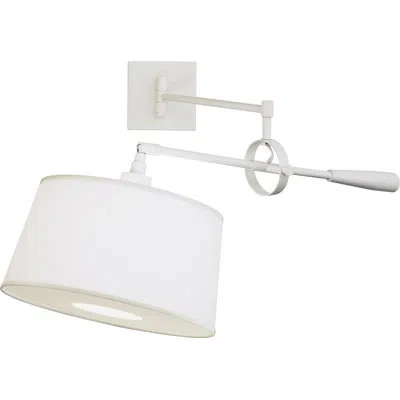 Robert Abbey Real Simple Swing Arm Lamp In Stardust White Powder Coat