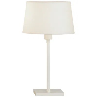 Robert Abbey Real Simple Table Lamp White  Finish Parchment Shade