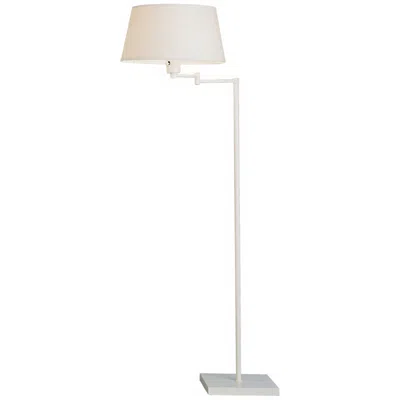 Robert Abbey Real Simple White Swing Arm Floor Lamp