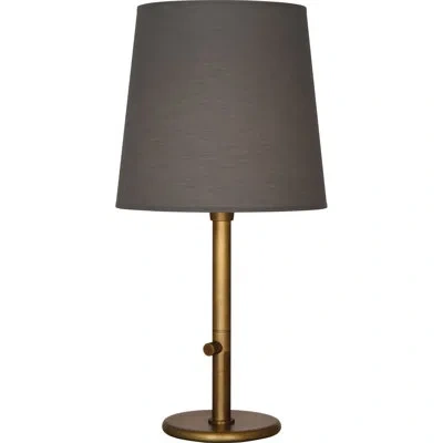 Robert Abbey Rico Espinet Buster Chica 28.75" Table Lamp In Smoke Gray,aged Brass