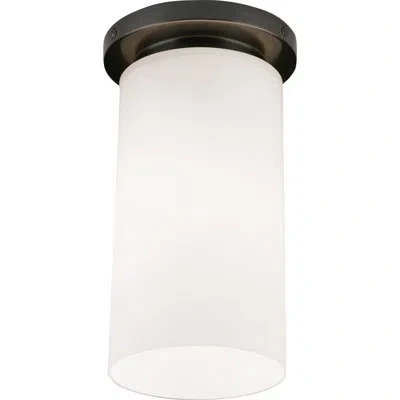 Robert Abbey Rico Espinet Nina 1 - Light 5.5" Simple Cylinder Semi Flush Mount In Bronze