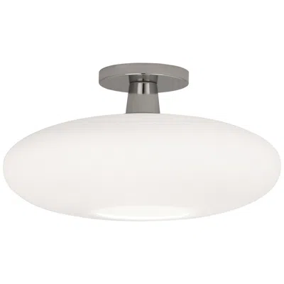 Robert Abbey Rico Espinet Ovo 15" Wide Polished Nickel Flush Mount