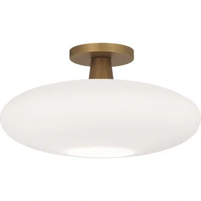 Robert Abbey Rico Espinet Ovo Semi Flush Mount In Aged Brass