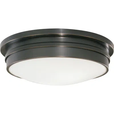 Robert Abbey Roderick 1 - Light Simple Bowl Flush Mount In Deep Patina Bronze