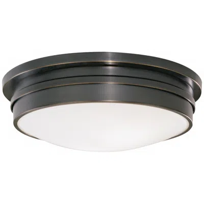 Robert Abbey Roderick Collection Bronze 17" Wide Flushmount Ceiling Light