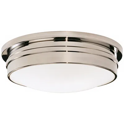 Robert Abbey Roderick Collection Nickel 17" Wide Flushmount Ceiling Light In Gold
