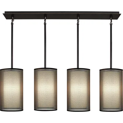 Robert Abbey Saturnia 44" Wide 4-light Deep Patina Bronze Chandelier
