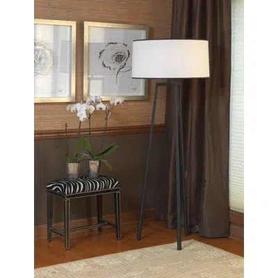 Robert Abbey Shinto 62.5" Tripod Floor Lamp In Wrought Iron