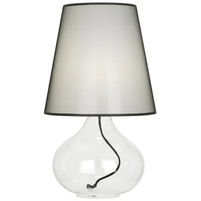 Robert Abbey Small Julia 23 1/2" High Lucite Glass  Accent Lamp With Black Organza Shade