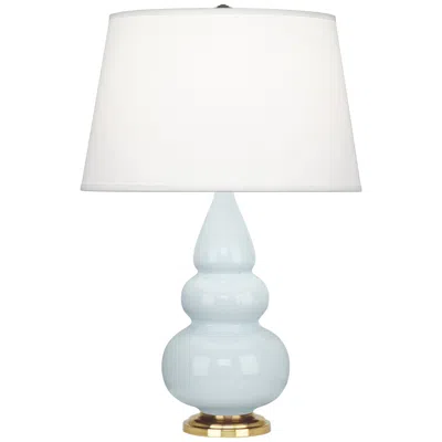 Robert Abbey Small Triple Gourd 24.4" Ceramic Baby Blue Accent Lamp