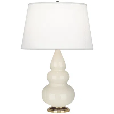 Robert Abbey Small Triple Gourd Bone Glazed Table Lamp
