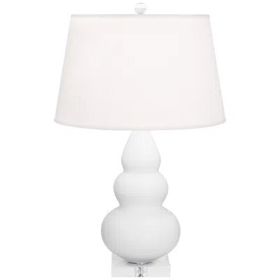 Robert Abbey , Small Triple Gourd, M Daisy Ceramic, Lucite, Accent Lamp