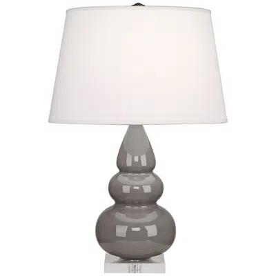 Robert Abbey Taupe Triple Gourd Ceramic Table Lamp
