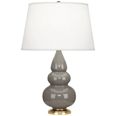 Robert Abbey Triple Gourd 24 1/2" High Smokey Taupe Gray Ceramic Lamp