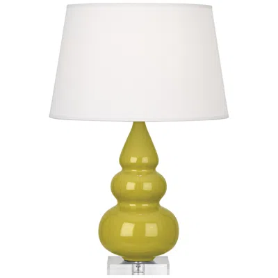 Robert Abbey Triple Gourd 24" High Citron Green Ceramic Table Lamp