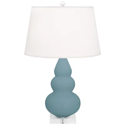 Robert Abbey Triple Gourd  24" High Matte Steel Blue Table Lamp