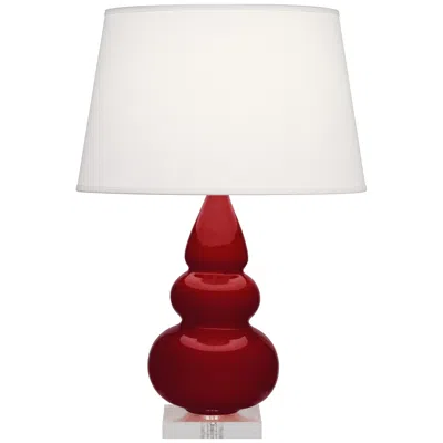 Robert Abbey Triple Gourd 24" Sangria Red Ceramic Table Lamp