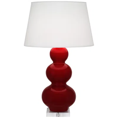 Robert Abbey Triple Gourd 33" High Sangria Red Ceramic Table Lamp