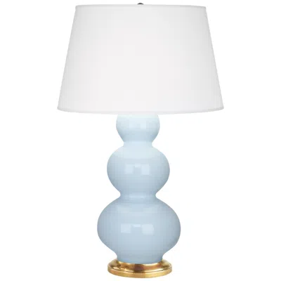 Robert Abbey Triple Gourd Baby Blue Ceramic Table Lamp