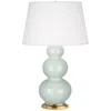 Robert Abbey Triple Gourd Celadon Ceramic Table Lamp