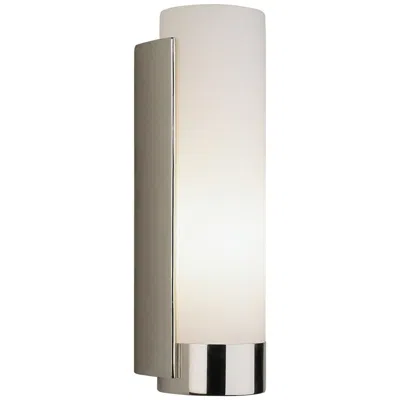 Robert Abbey Tyrone Polished Nickel Finish Wall Sconce In Gray