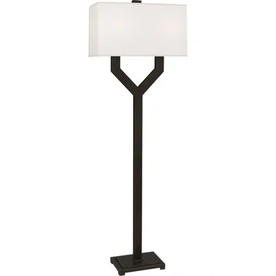 Robert Abbey Valerie 63.00'' Traditional Floor Lamp In Deep Patina Bronze,white