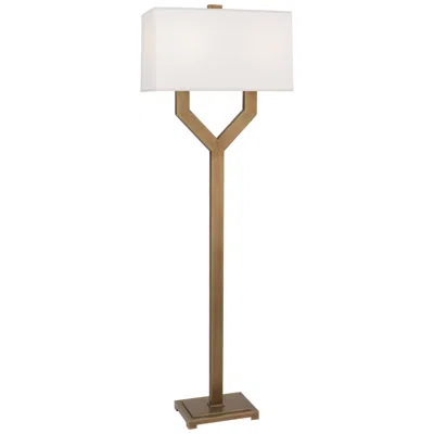 Robert Abbey Valerie Floor Lamp 63" Brass W/ White Shade