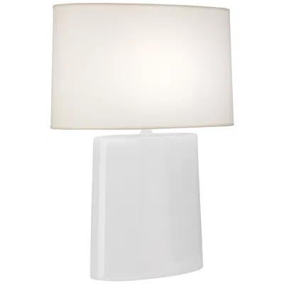 Robert Abbey Victor Lily Glazed Ceramic Table Lamp In White