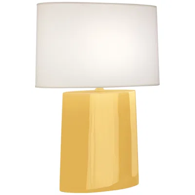 Robert Abbey Victor Sunset Yellow Glazed Ceramic Table Lamp