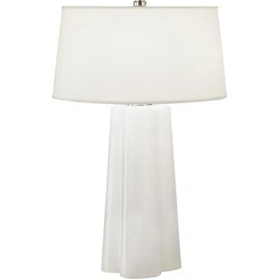 Robert Abbey Wavy 26.25" Table Lamp In White;polished Nickel