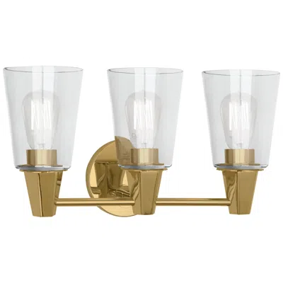 Robert Abbey Wheatley 17" 3 Light Wall Sconce Brass W/white Glass Shad