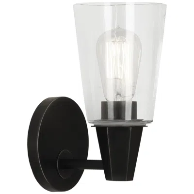 Robert Abbey Wheatley Wall Sconce Dark Bronze W/glass Shade