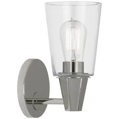 Robert Abbey Wheatley  Wall Sconce Polished Chrome W/glass Shade