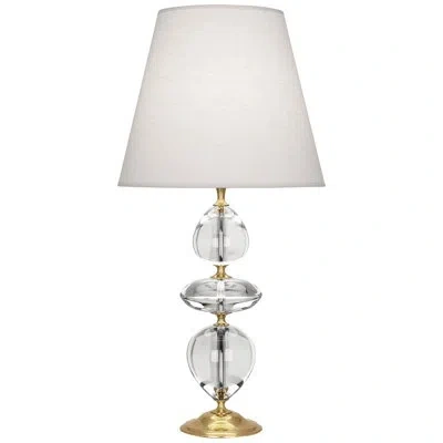 Robert Abbey Williamsburg Orlando 30.75" Table Lamp In Modern Brass,oyster Linen