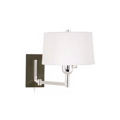 Robert Abbey Wonton Collection Silver Plug-in Swing Arm
