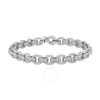 Robert Alton 1/2ctw Diamond Stainless Steel Oval Link Bracelet